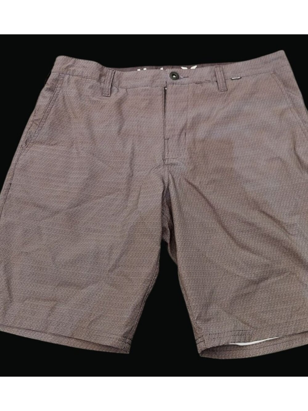 Hurley Phantom Grey Herringbone Shorts Mens Size 34